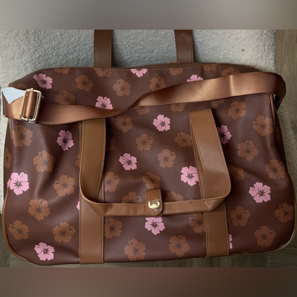 Disney “Stitch” Bioworld NWT 20” Rolling Duffle Bag Luggage Brown Lilo & Stitch - Picture 9 of 11